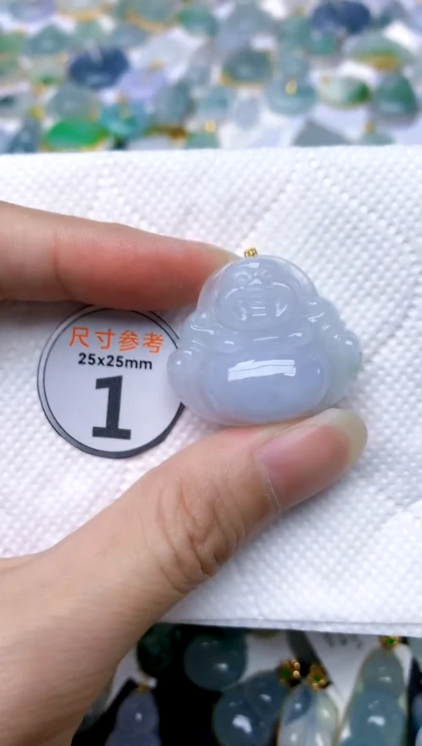 颈饰18K金镶嵌翡翠天然A货翡翠