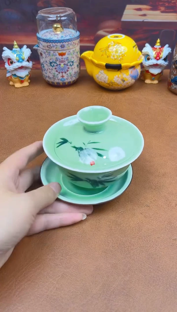 陶瓷茶具摆件旅行套组