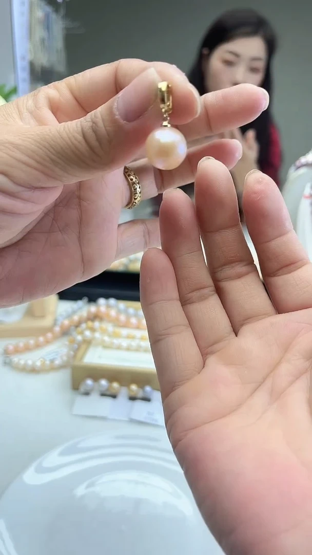 未镶嵌万能扣淡水珍珠国红万能扣