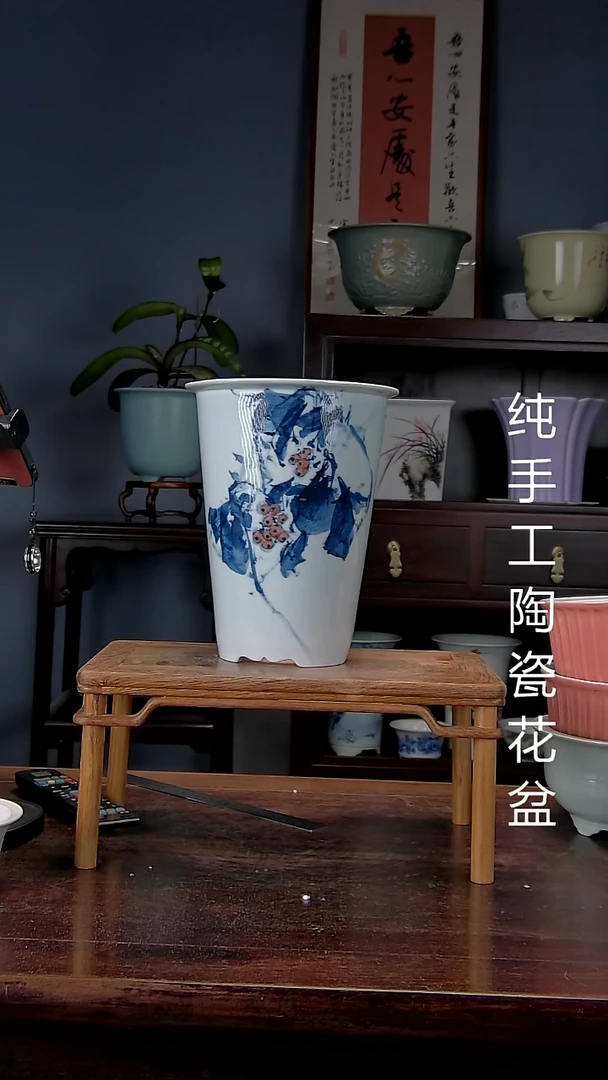 景德镇手工陶瓷花盆
