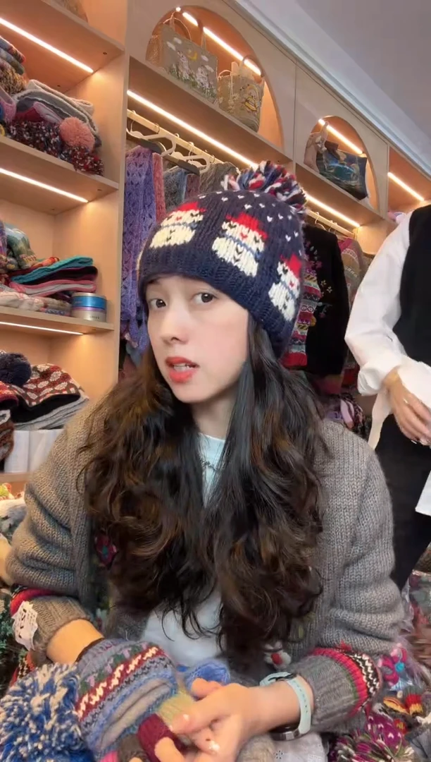 绵羊毛美利奴雪人帽