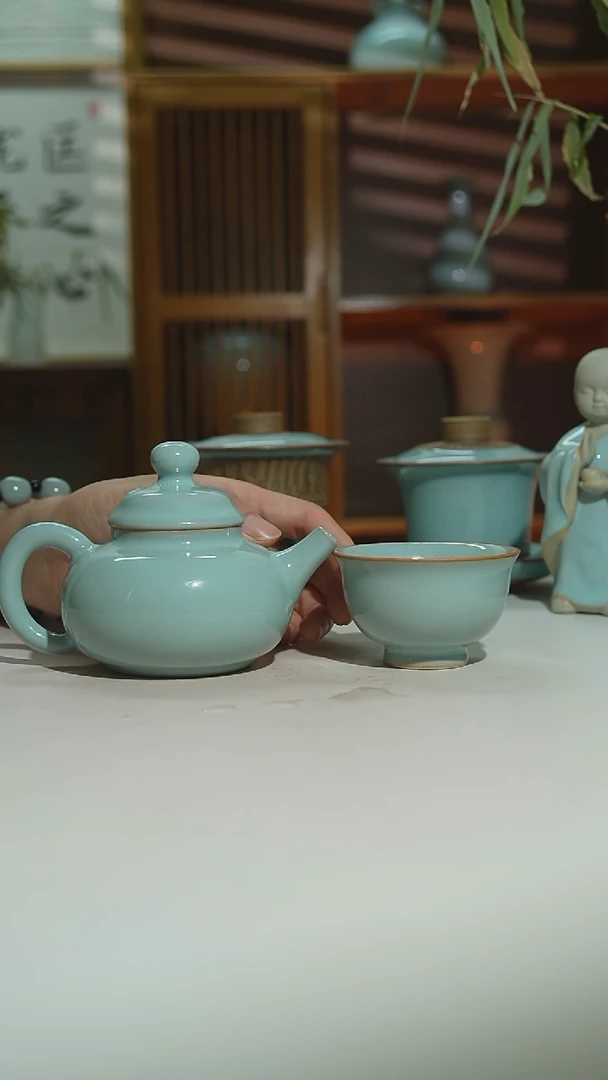 杯赵运圈支钉掇球壶一级加2天青压手杯