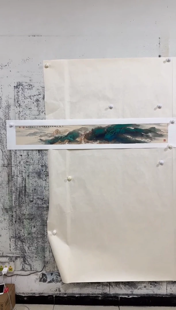 国画y/天津人美-刘助忠2平尺山水作品