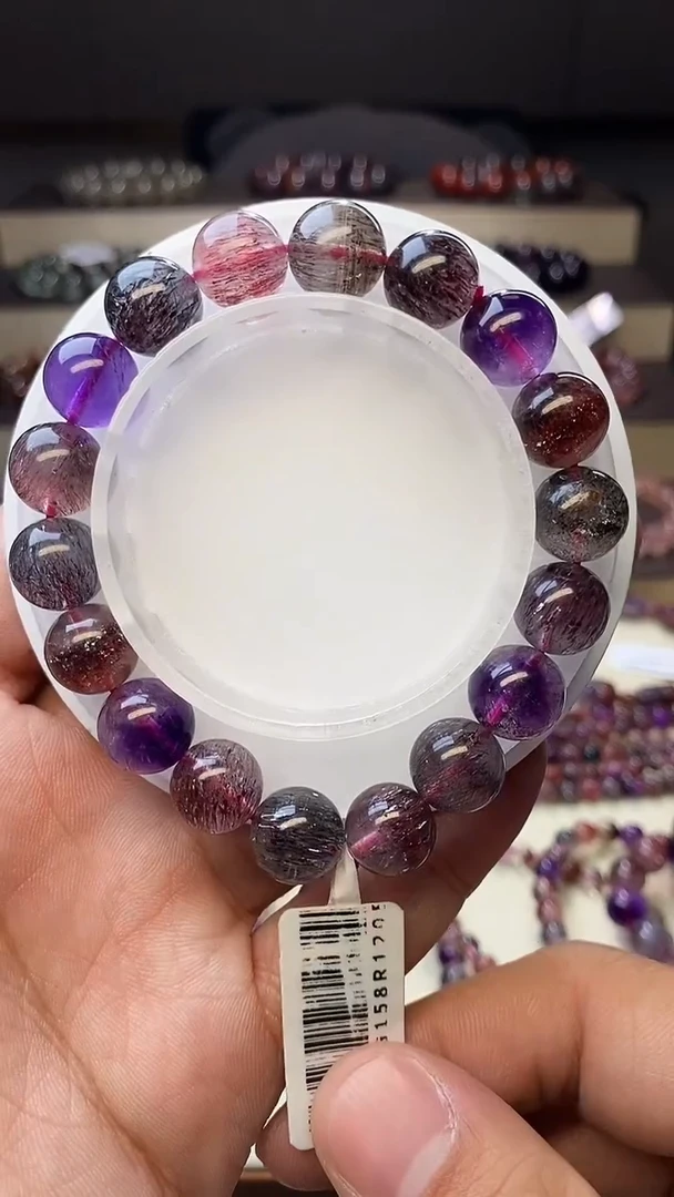 【闪购商品】水晶手链未镶嵌黑加仑超七单圈10m+