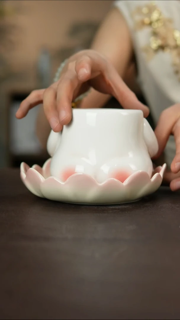 杯景德镇陶瓷杯碗柴烧多人微瑕