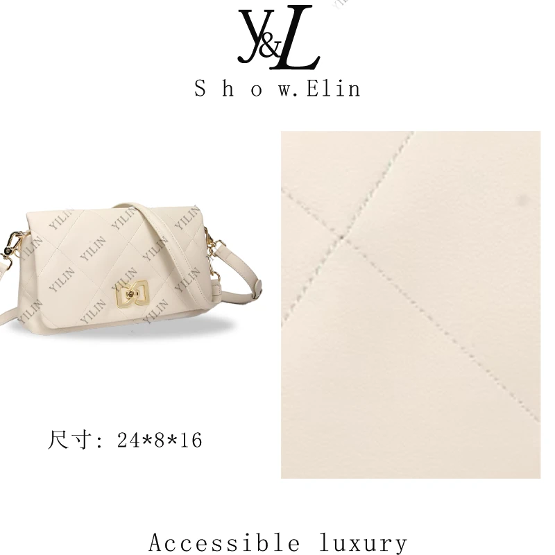 「金蝴蝶大号」2025年秋冬新款女包时尚设计单肩包BF-68369-米白