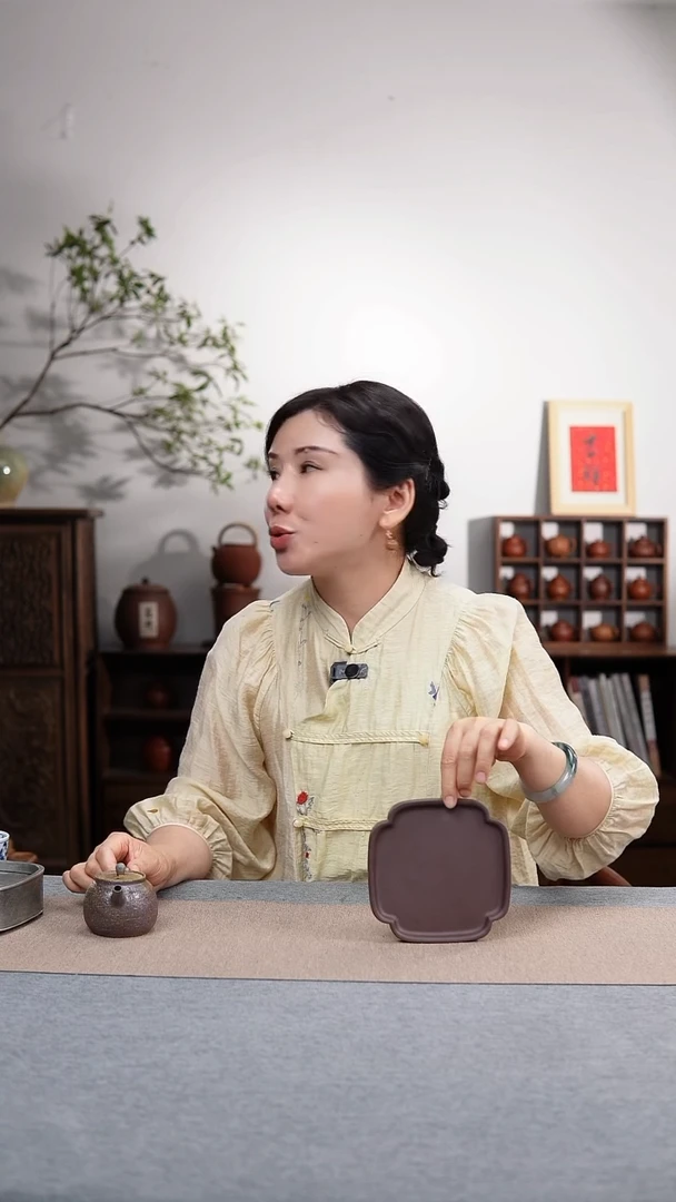 紫砂茶宠紫砂海棠盘