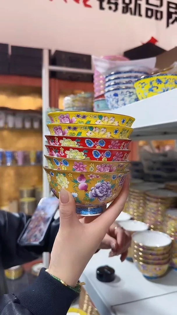 【闪购商品】瓷片4.5英寸饭碗6个景德镇餐具