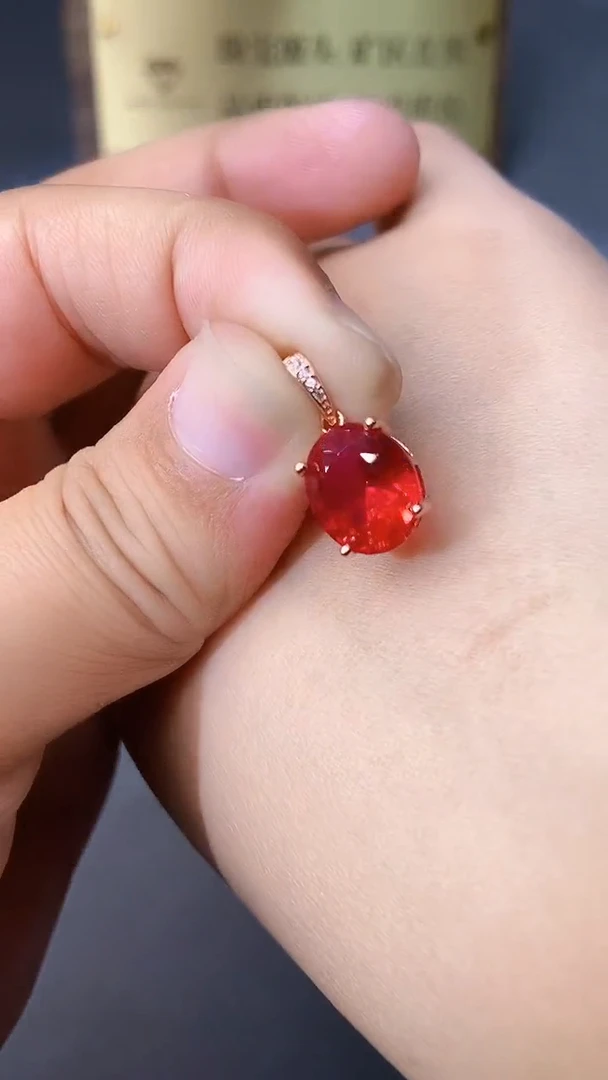 【闪购商品】红宝石颈饰银S925镶嵌354