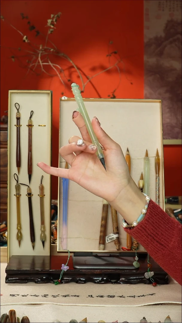 221号闪孤品高货毛笔链接 清水试笔 蘸墨不退