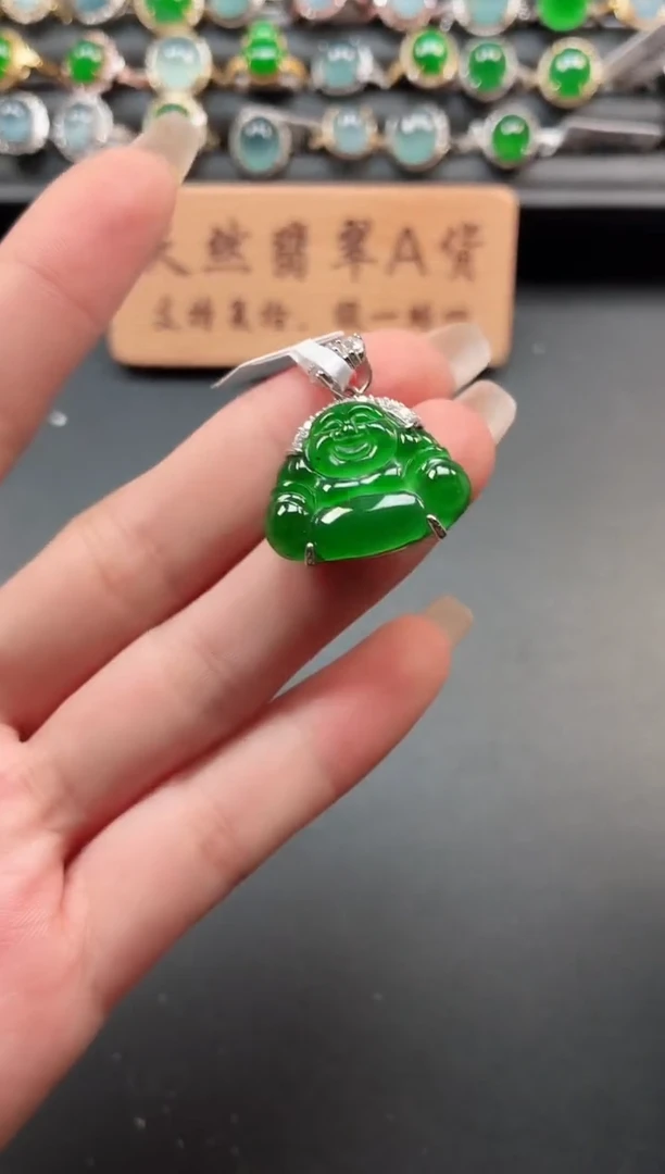 银S925镶嵌戒指翡翠11