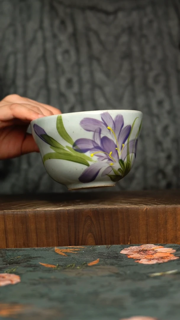 杯釉下彩手工手绘同款陶器