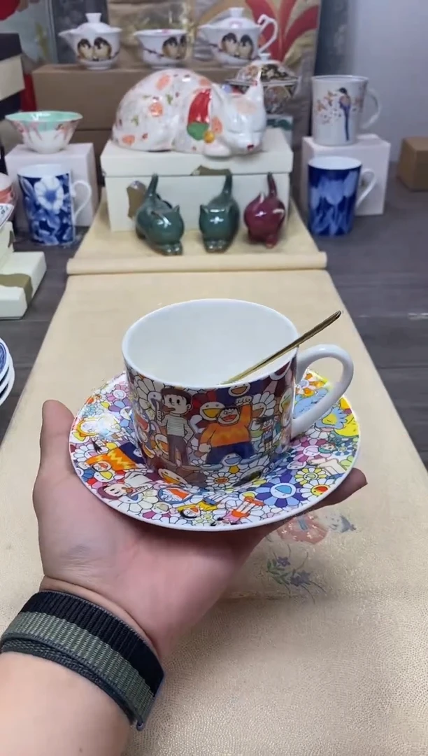 【闪购商品】茶具耐高温全品全新 （ 村上龙咖啡杯碟）