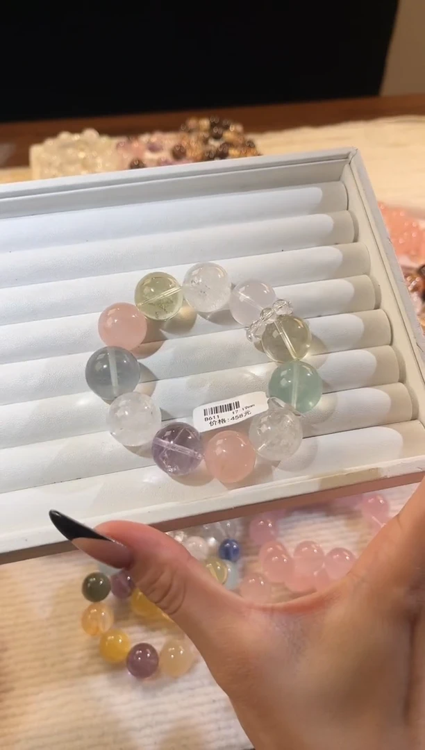 合成欧泊未镶嵌手串多样性发一Q66梦幻多宝17-19mm