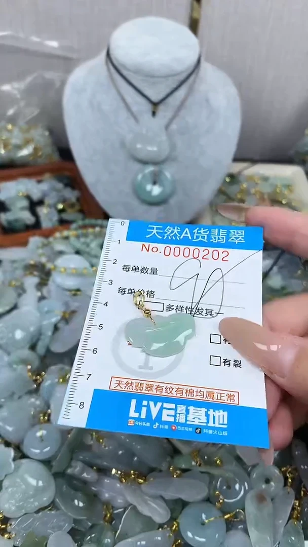 翡翠未镶嵌颈饰净货挂件-0202