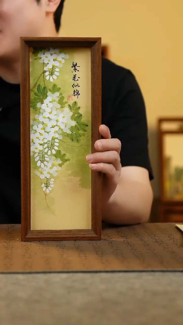 国画12.5*31.5纯手绘国风国画摆台