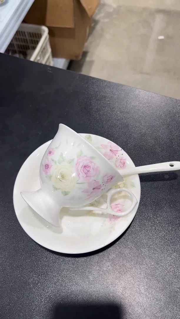 杯子骨瓷（简装）咖啡杯碟一套+小勺