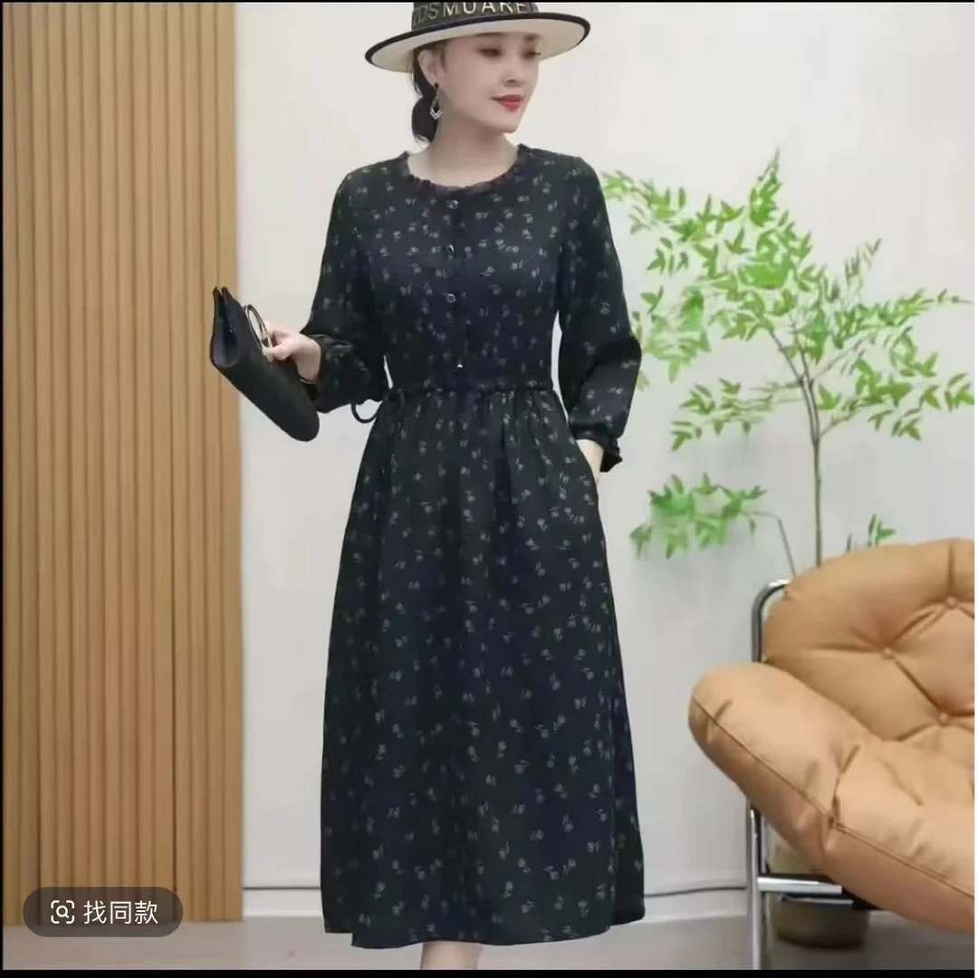 【撤柜断码甩】M1391女装连衣裙气质时尚气质中长款裙子