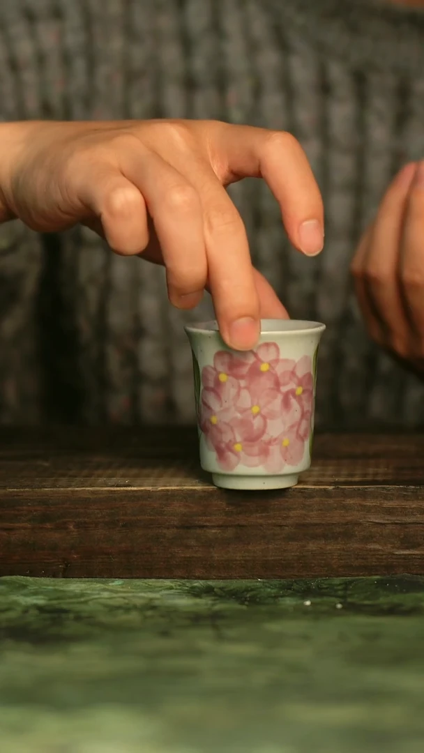 陶瓷青诗集手工手绘瓷器