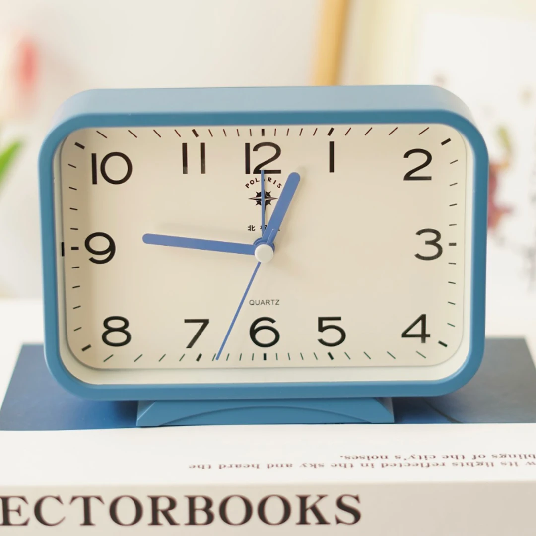 北极星大数字静音闹钟学生老人家用桌面时钟现代简约卧室床头台钟