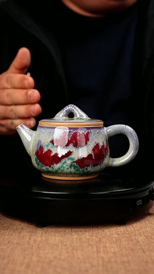 【闪购商品】695#国工一级品原矿钧瓷炉钧釉汉瓦壶