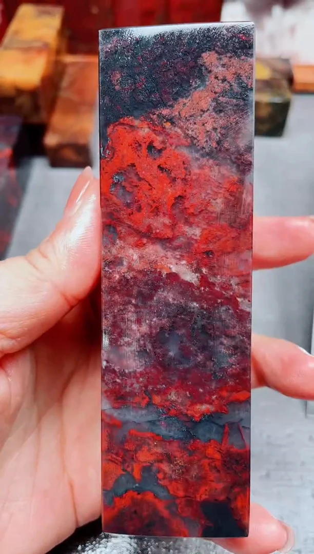 玉桂林鸡血玉素章--16