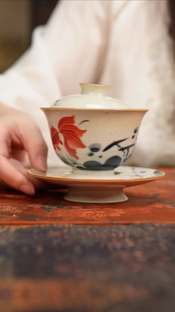 杯景德镇陶瓷杯碗柴烧多人