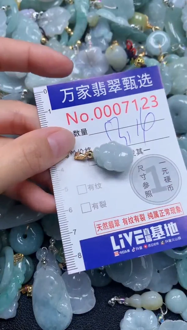 吊坠(不含链)未镶嵌翡翠7123