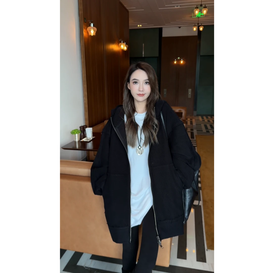 AMAZING IN | 1oo%棉 | 双面重工卫衣外套A251023-AI5ADTJ250901