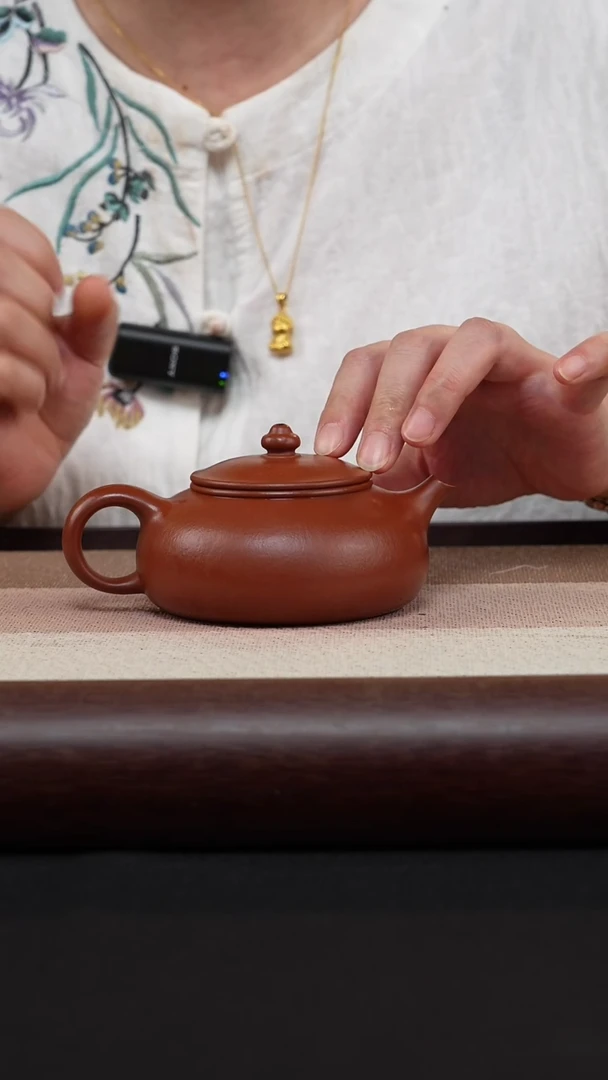 【闪购商品】紫砂茶壶朱泥-大品寒江MH-1796