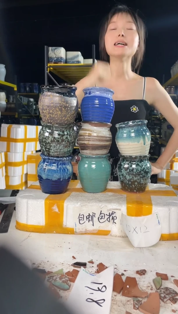 宜兴紫砂粗陶花盆10/12