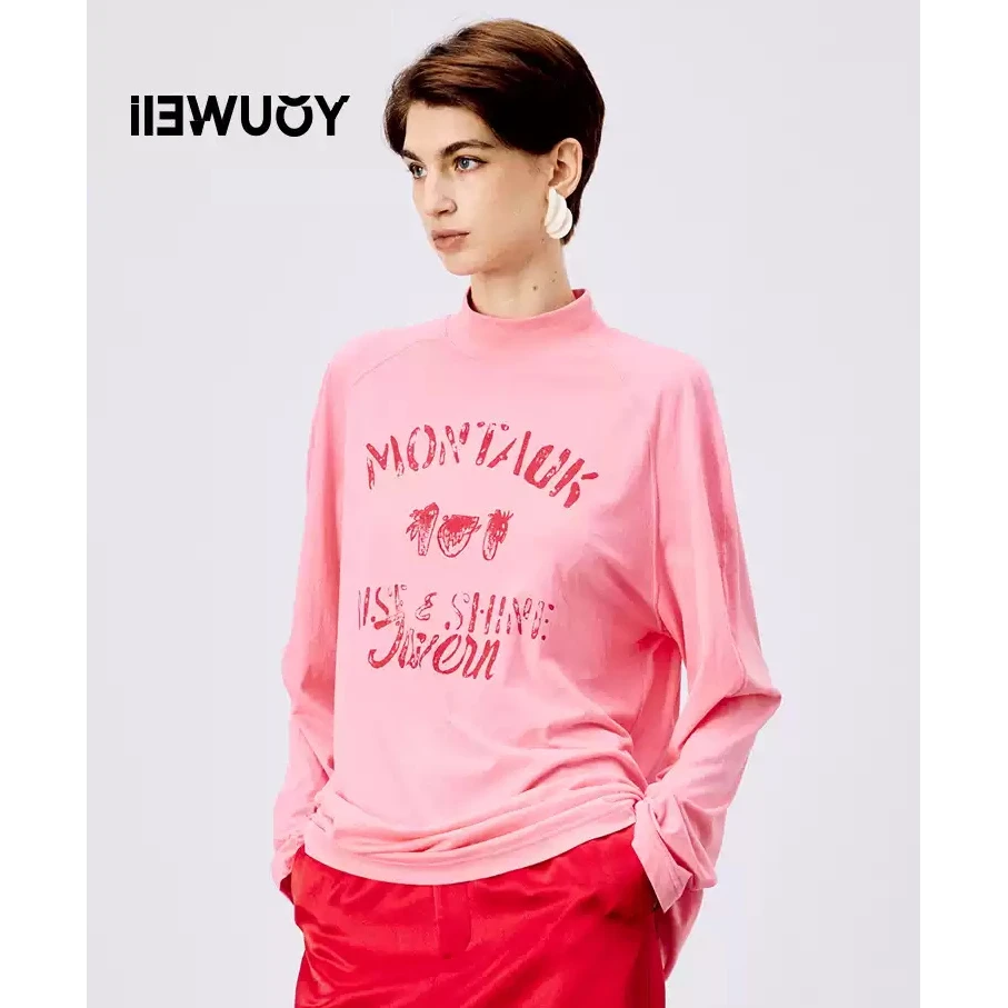 【顾文婷推荐】YOUWEI有尾25 花瓶字母印花烟管领长袖T Y1225106