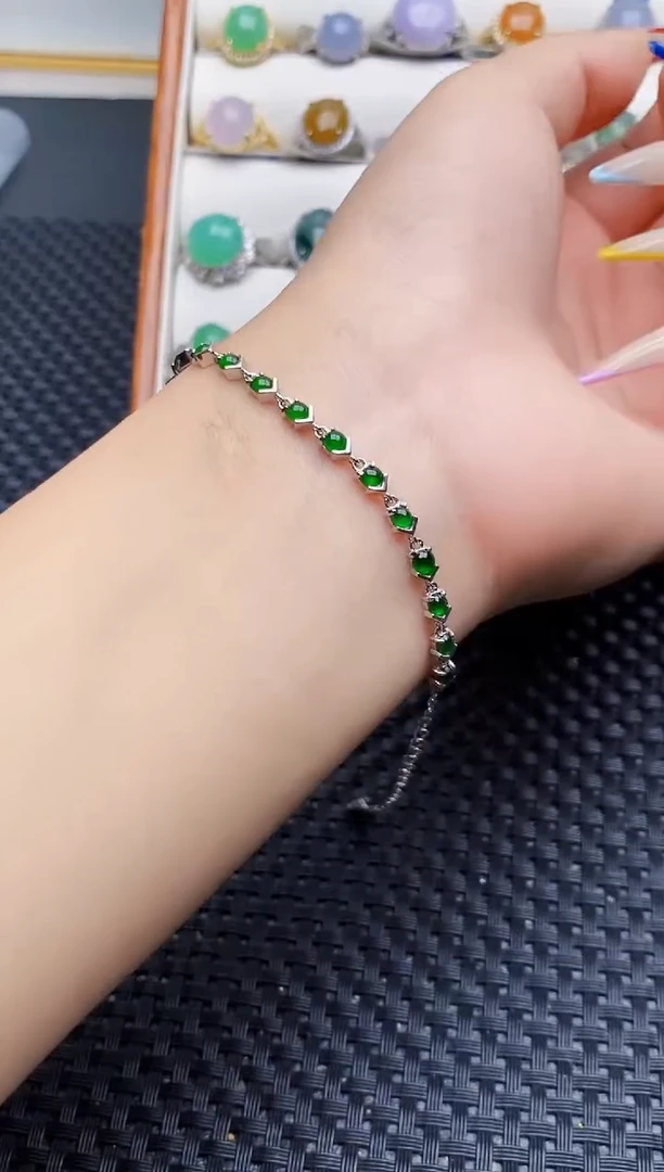 银S925镶嵌戒指翡翠0358