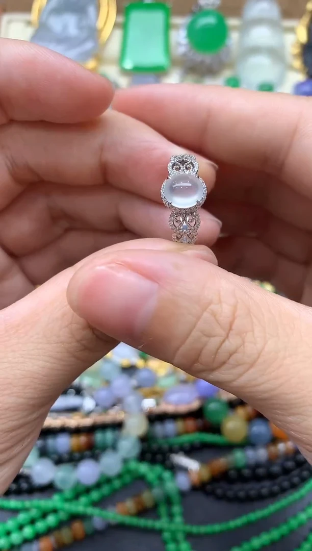 【闪购商品】翡翠戒指18K金镶嵌418-中国好珍宝