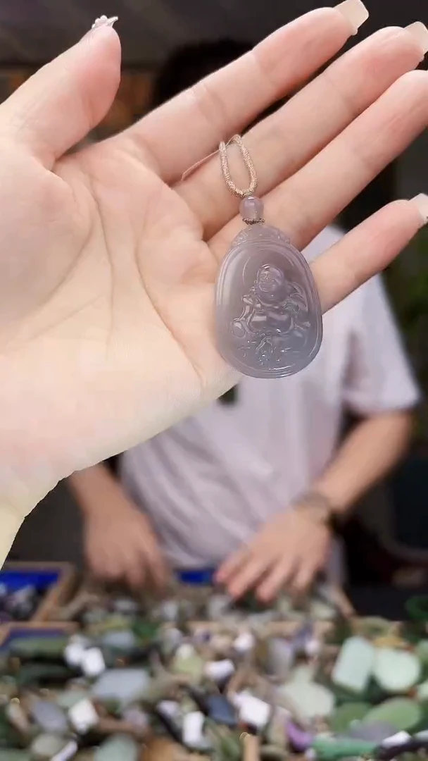 和田玉未镶嵌挂件拍一发一