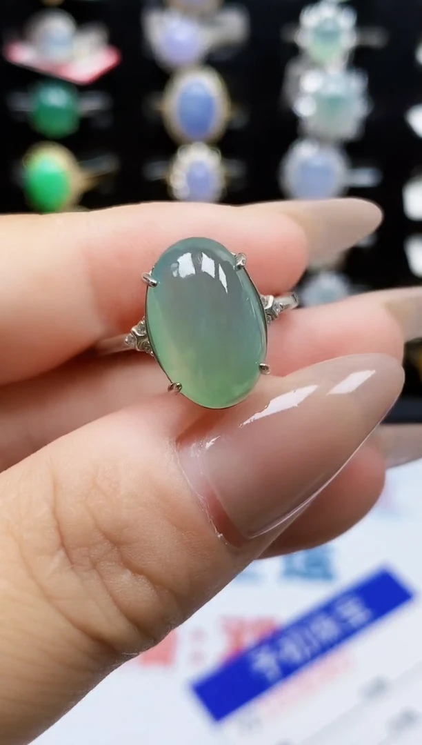 银S925镶嵌戒指翡翠1052