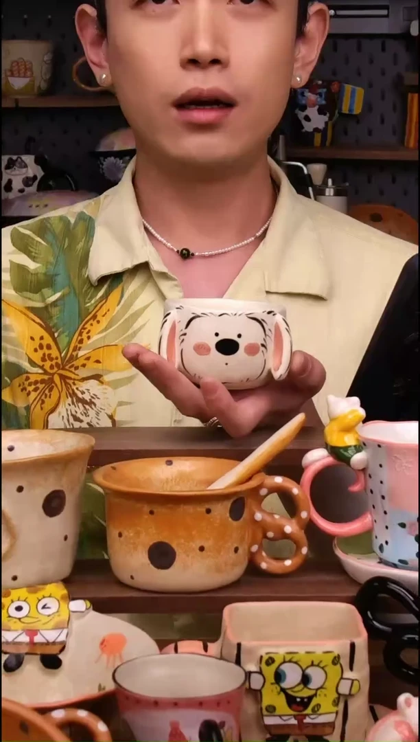 杯子景德镇可爱设计师款陶瓷