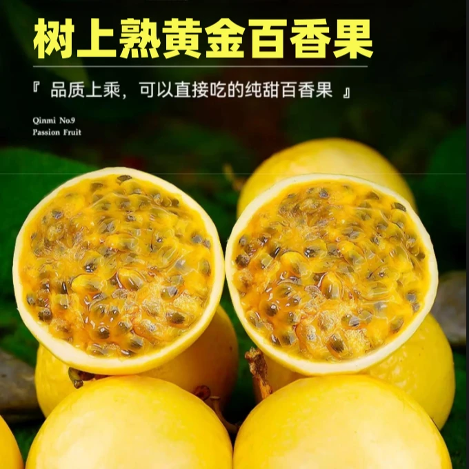 广西高山黄金百香果钦蜜9号新鲜产地直发香甜多汁当季水果【特大果】【带箱3斤】黄金百香果广西壮族自治区