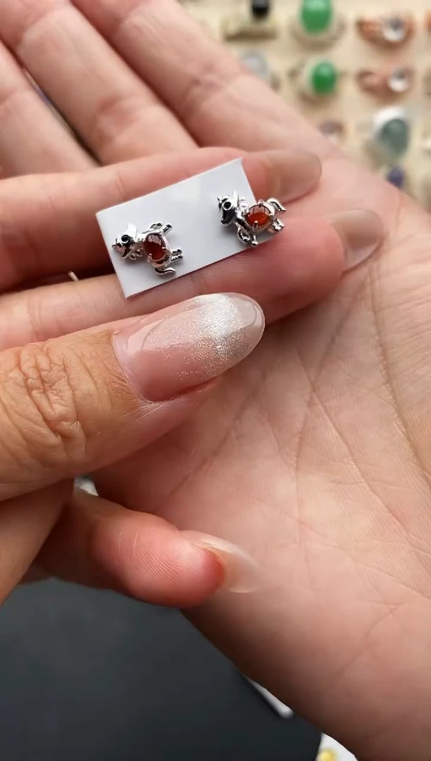 银S925镶嵌戒指翡翠一*缅甸天然A货翡翠11  1-8