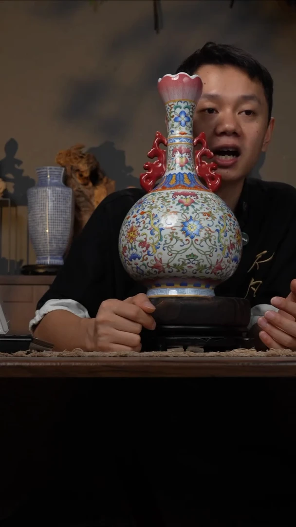 摆件WN问泥景德镇陶瓷花瓶摆件