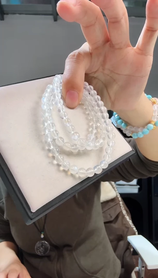 未镶嵌手链月光石优1176 约6mm 多样性发一件