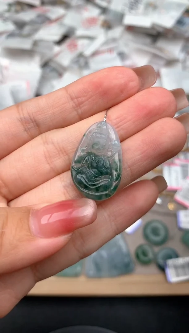 未镶嵌挂件翡翠一大势至