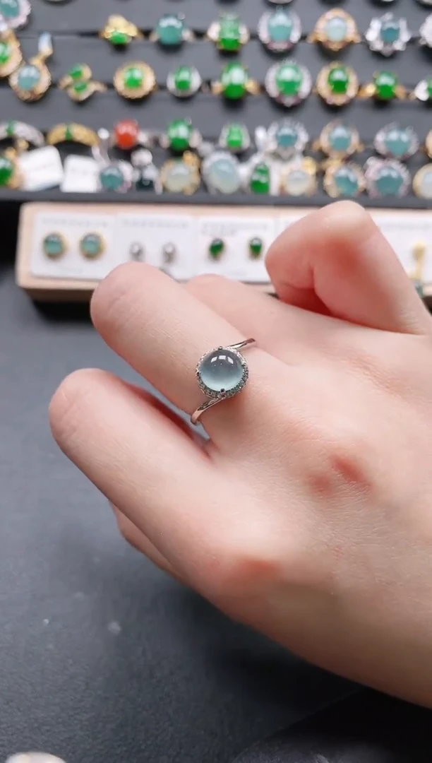【闪购商品】翡翠戒指银S925镶嵌11111111