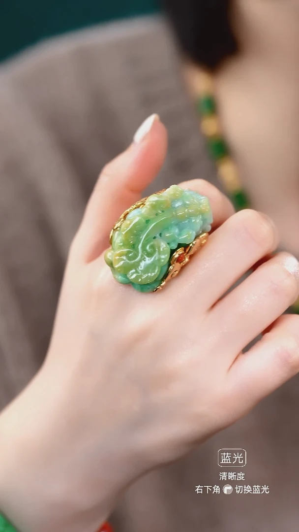 未镶嵌翡翠耳饰戒指17