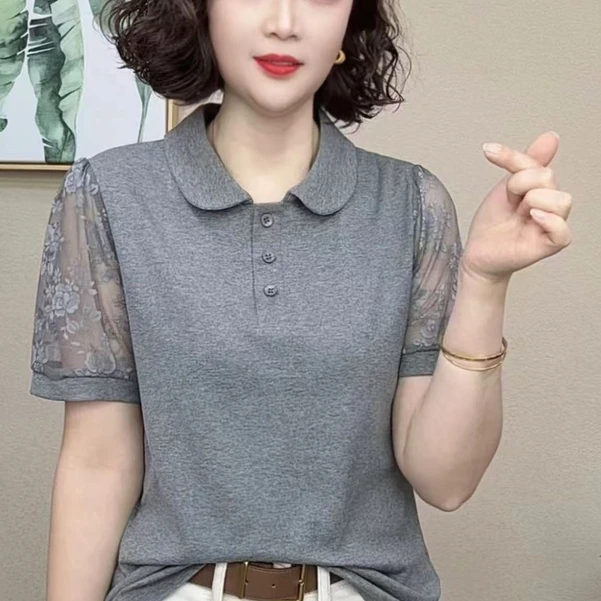 2025新品洋气百搭时尚气质减龄显瘦短袖女T恤上衣#85112