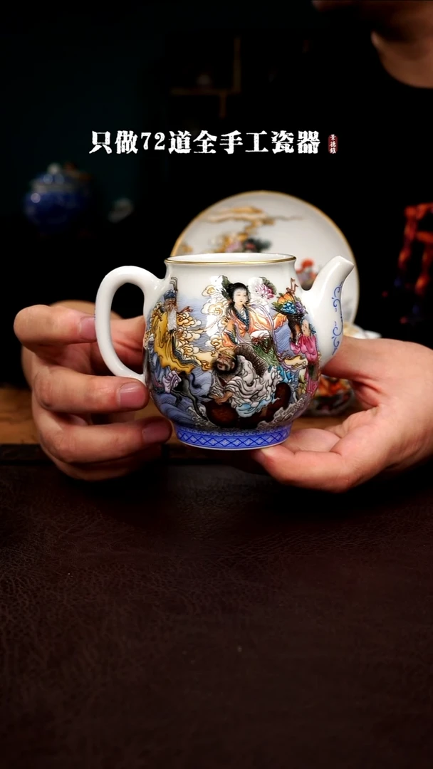 摆件陶似**年景德镇现代手工手绘陶瓷