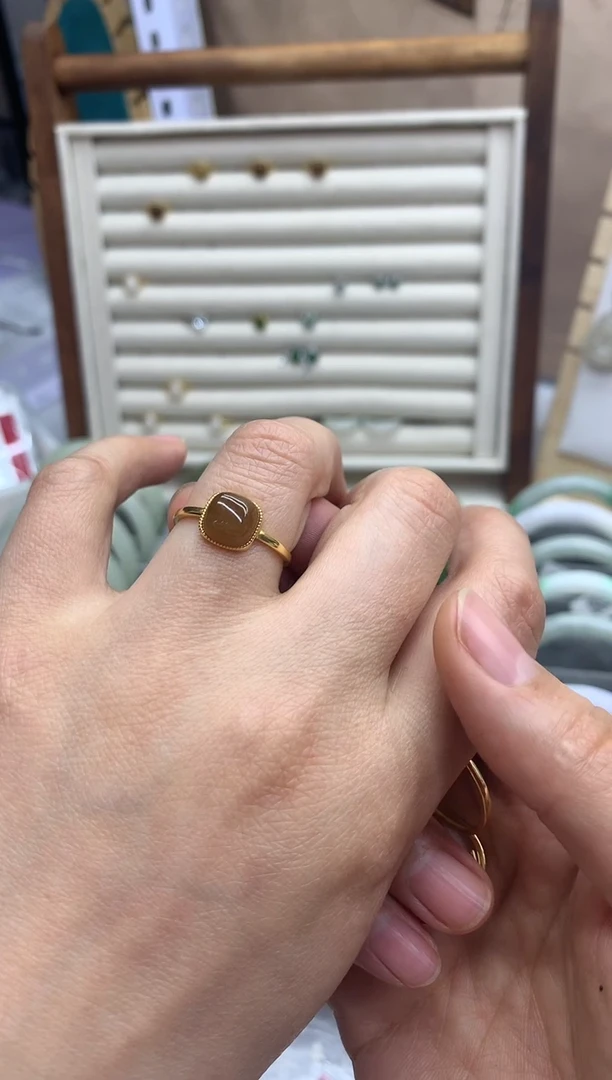 【闪购商品】和田玉戒指银S925镶嵌戒指3