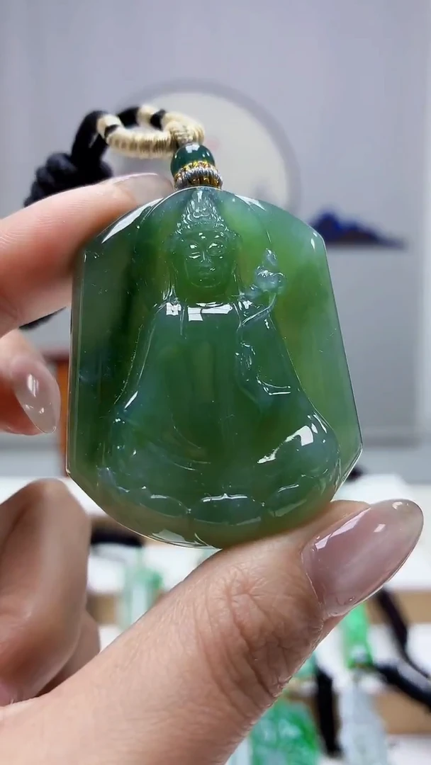 未镶嵌定制翡翠4898MM-毛货挂件191