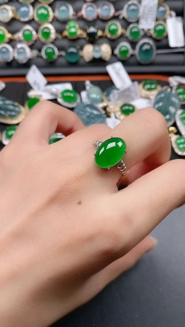 银S925镶嵌戒指翡翠1111