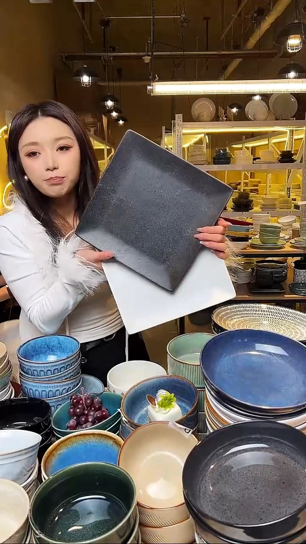 瓷152外贸尾货窑变釉下彩默认微瑕